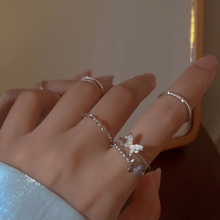 Korean Version Ring ins Student Hot-selling Butterfly Ring Female