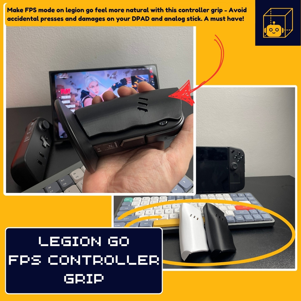 PixelBlock3D Legion Go Controller FPS Grip Ergonomic Support Cover ...