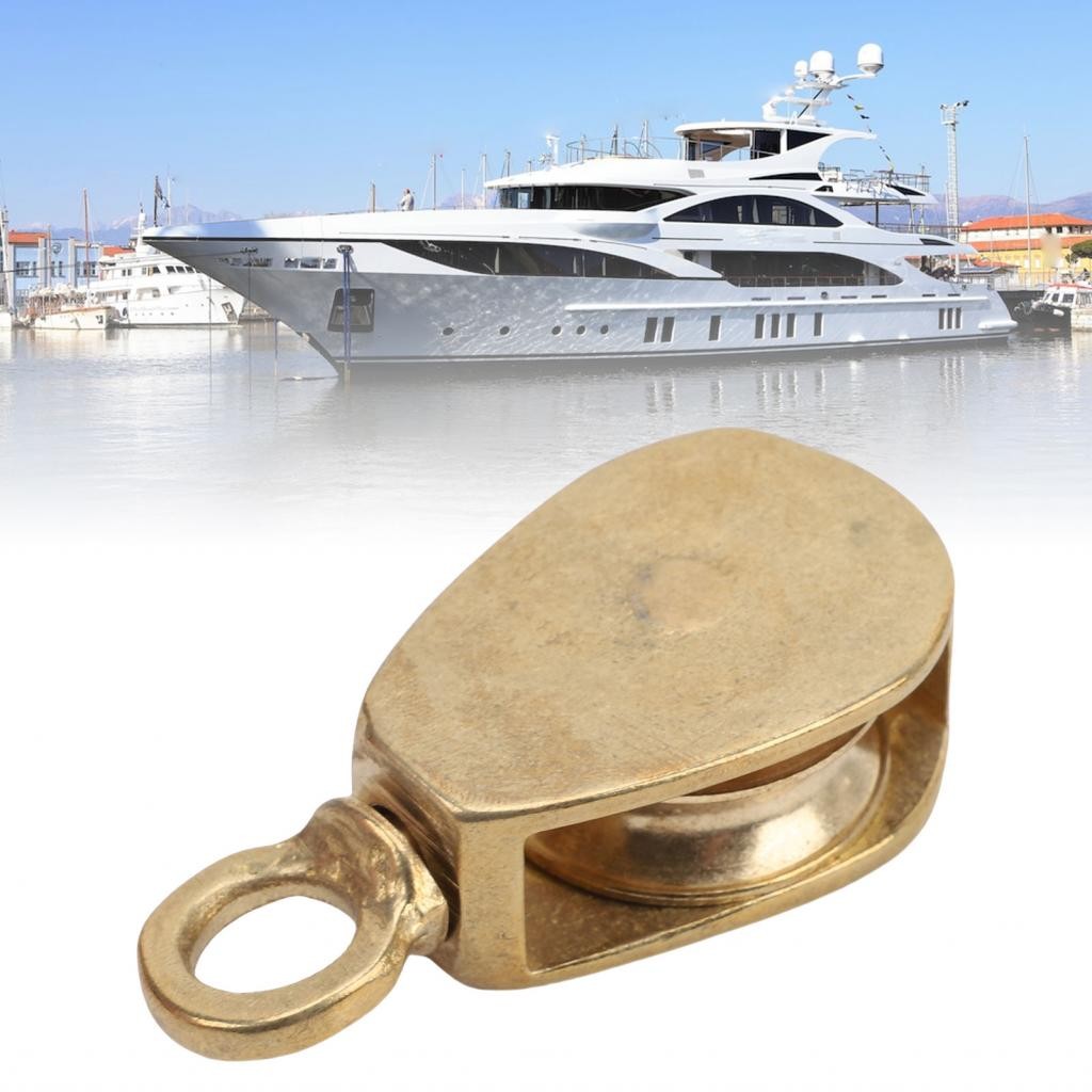 Brass Flag Rope Pulley Swivel Single Block for Signal Ropes Ships ...