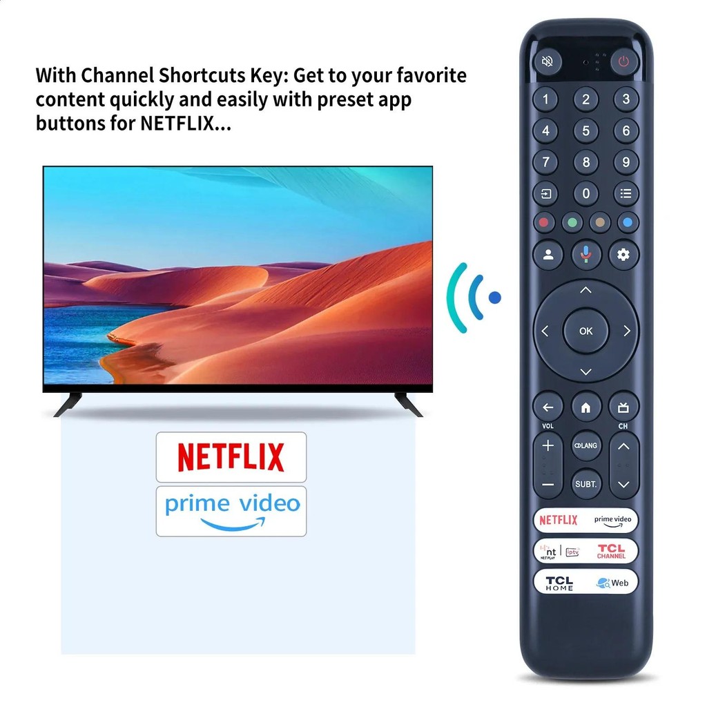 Smart Voice Remote Control, FOR TCL RC833 GMB1, Instantly connect to ...