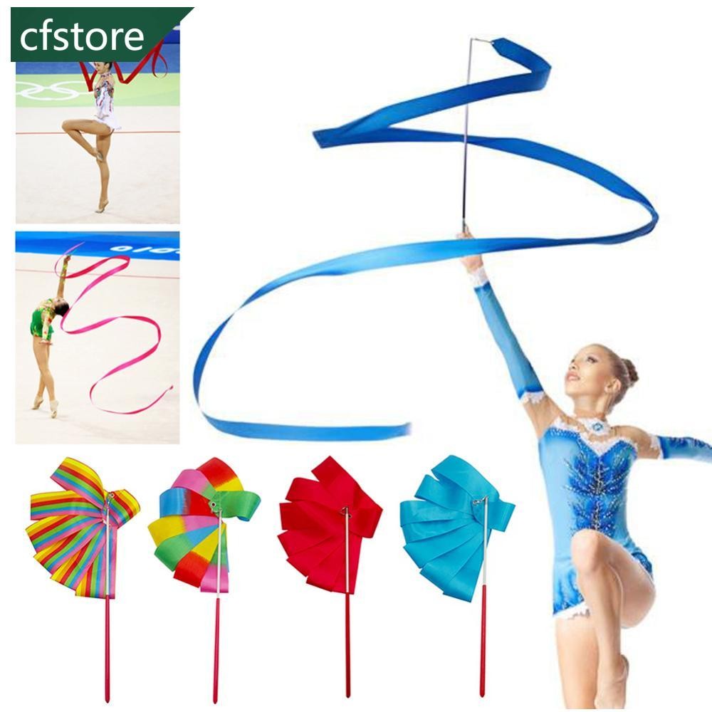 CFSTORE 2M Colorful Gym Dance Rhythmic Art Gymnastic Ribbons Ballet ...