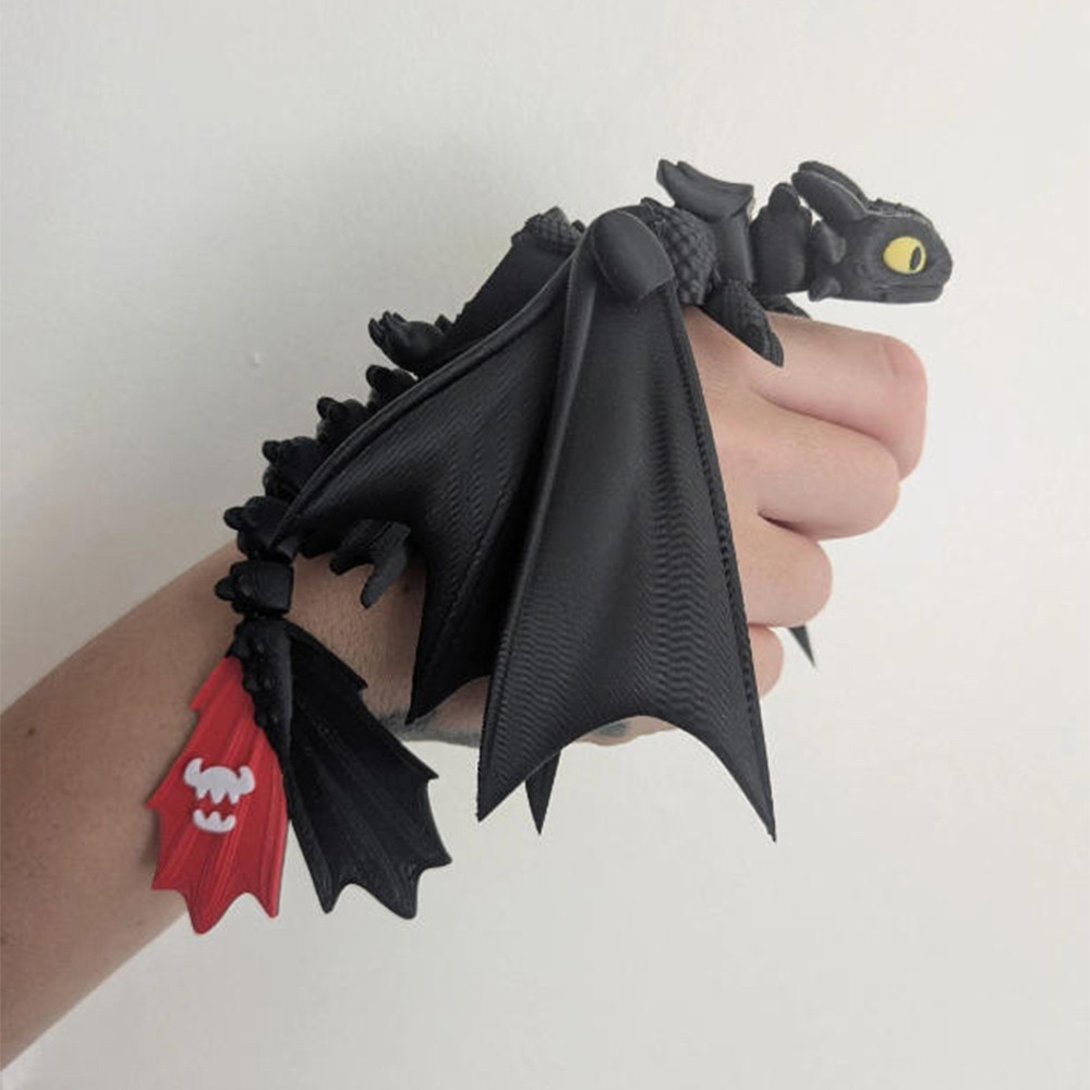 How to Train Your Dragon Articulated Toothless Large Toy Figure 3D ...