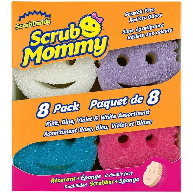 Scrub Daddy Scrub Mommy Dual-Sided Scrubber and Sponge, Variety Pack of ...