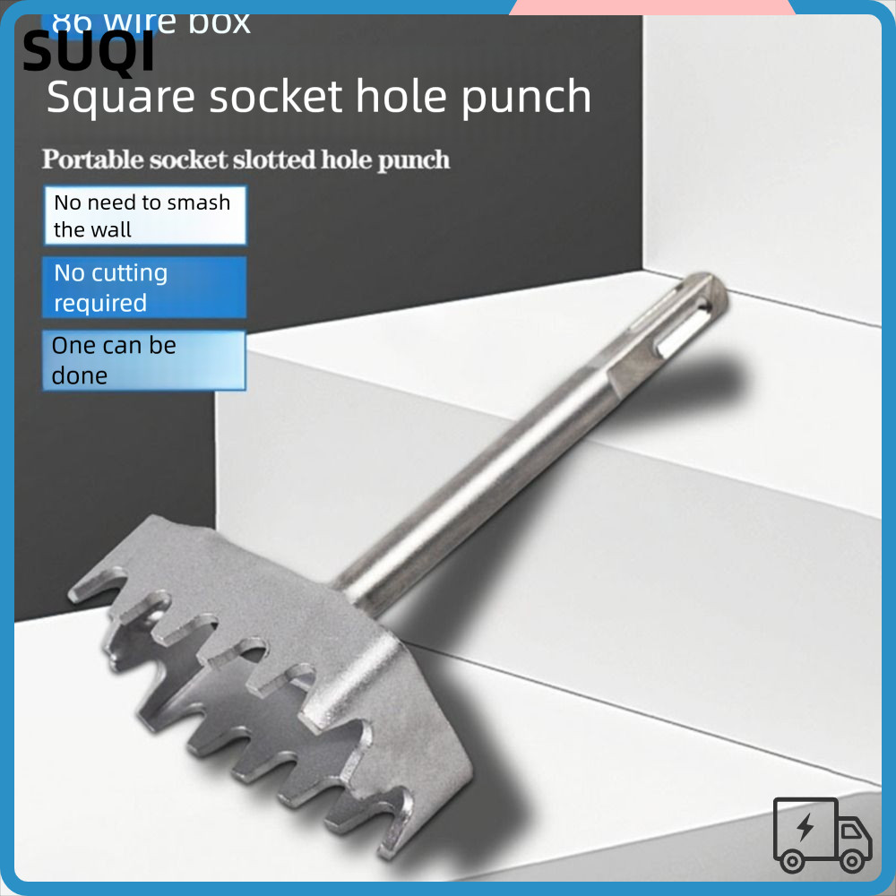 LUCKY-SUQI Square Hole Punch, Rectangle Slot Tool Trapezoidal Teeth ...