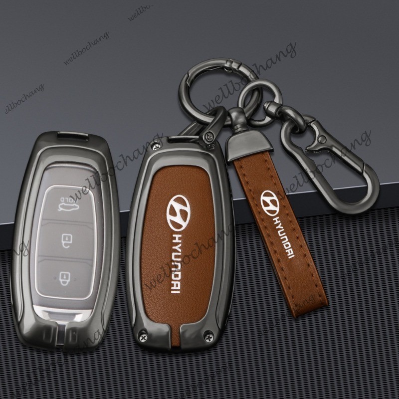 Zinc Alloy Car Key Case Full Cover Shell For Hyundai Santa I30 IX35 ...