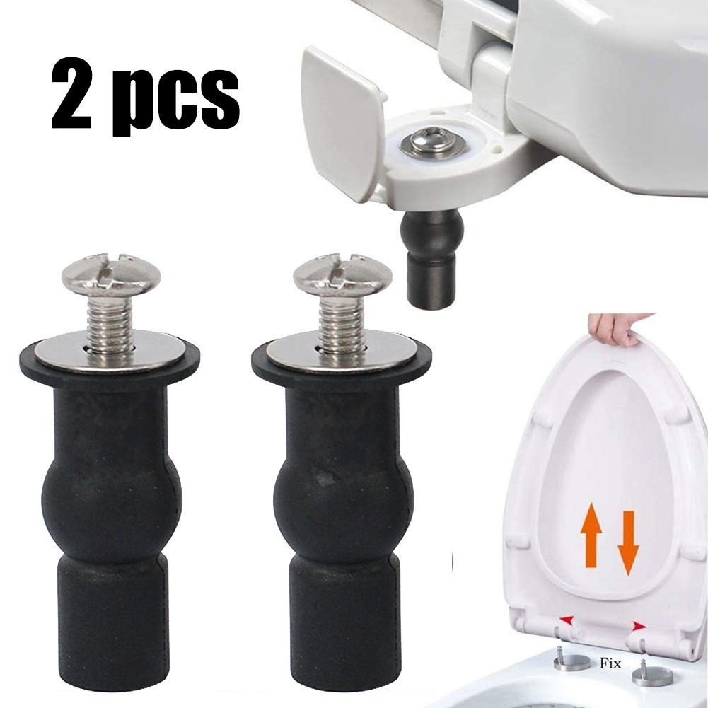 {SUFA} 2 Pack Toilet Seat Screws Hinges Expanding Rubber Top Nuts