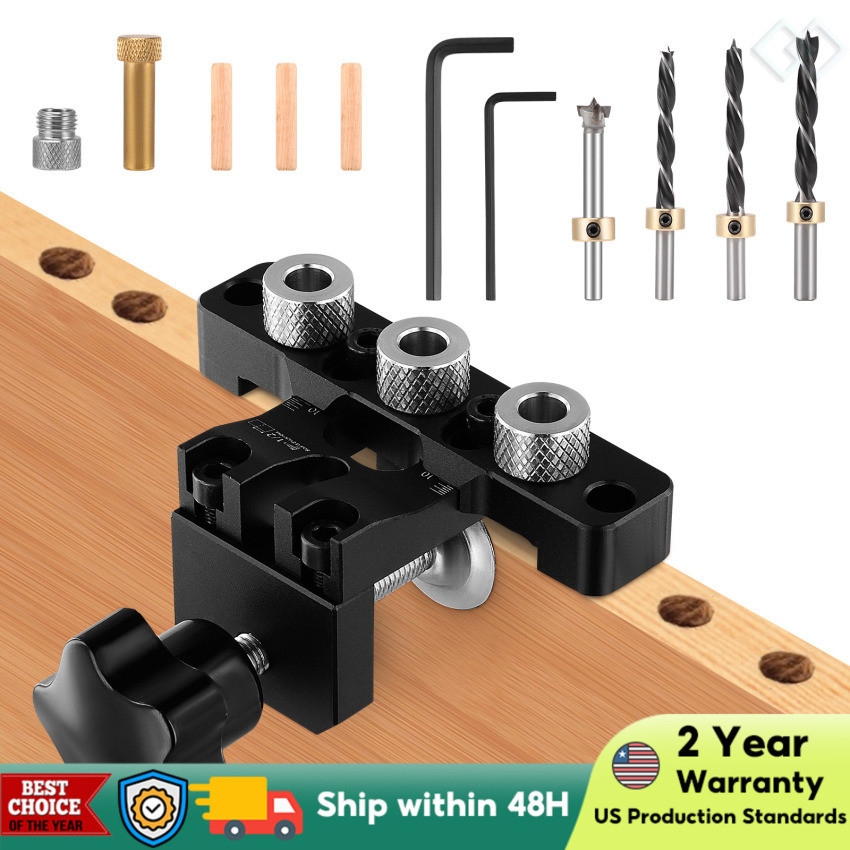 Pocket Hole Jig Kit, Metalen Schroef 15 Graden Boren Locator, Deuvel