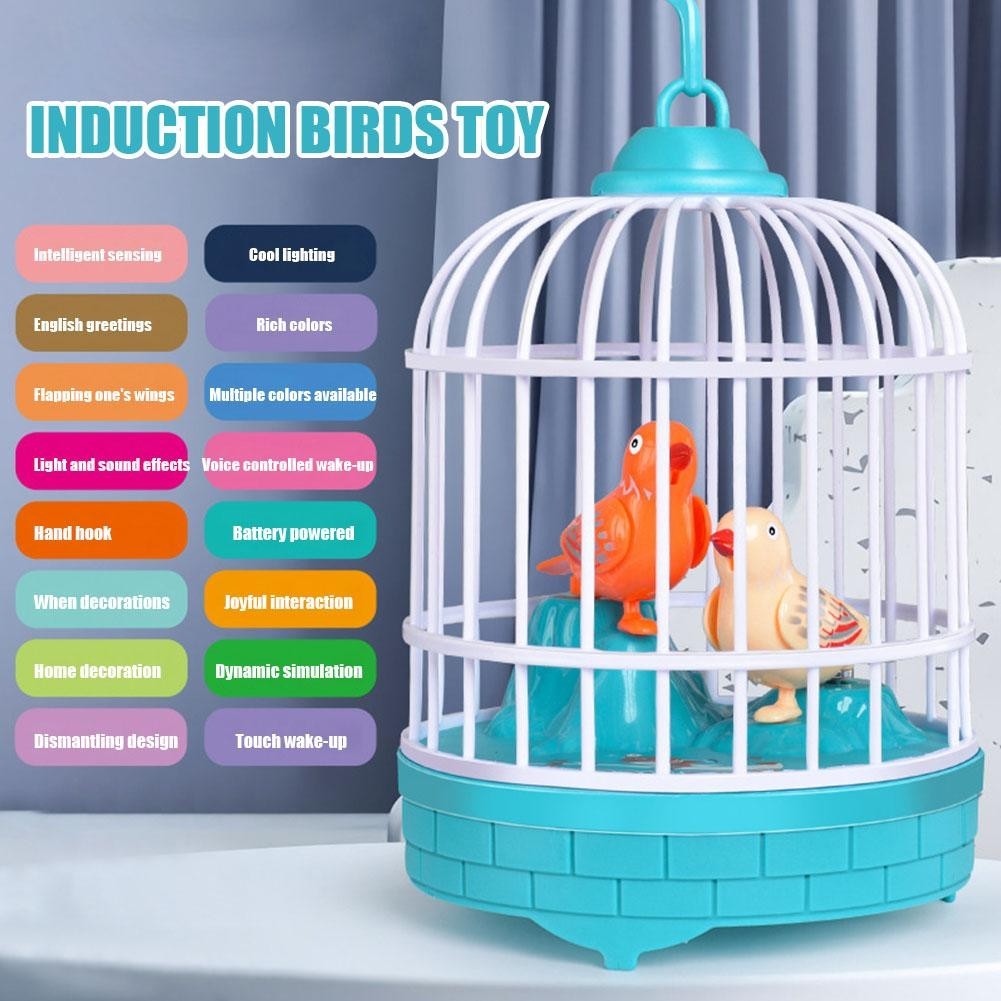 Talking Bird Can Move, Sing, Glow, Voice-controlled, Induction Double ...