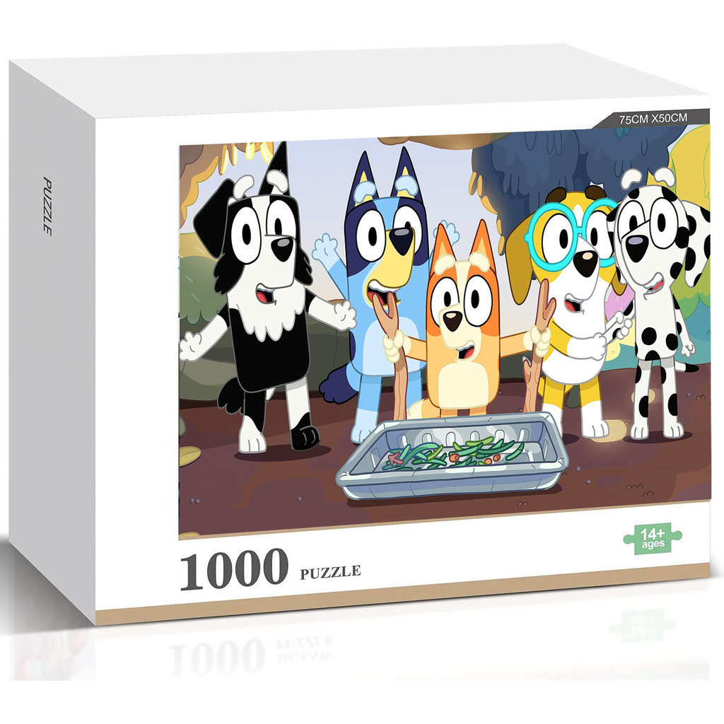 Bluey Wooden Jigsaw Puzzle Stress Relief Toy Family Game Gift 1000 ...