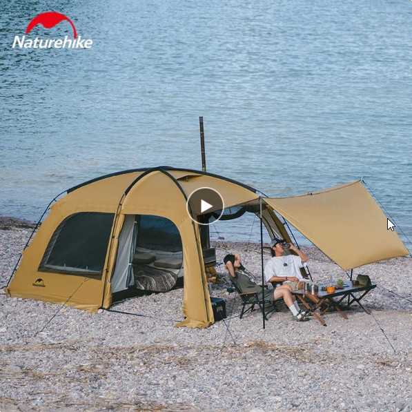 Naturehike Dunes 10.9 Ridge Tent With Extended Canopy Chimney Hole For ...