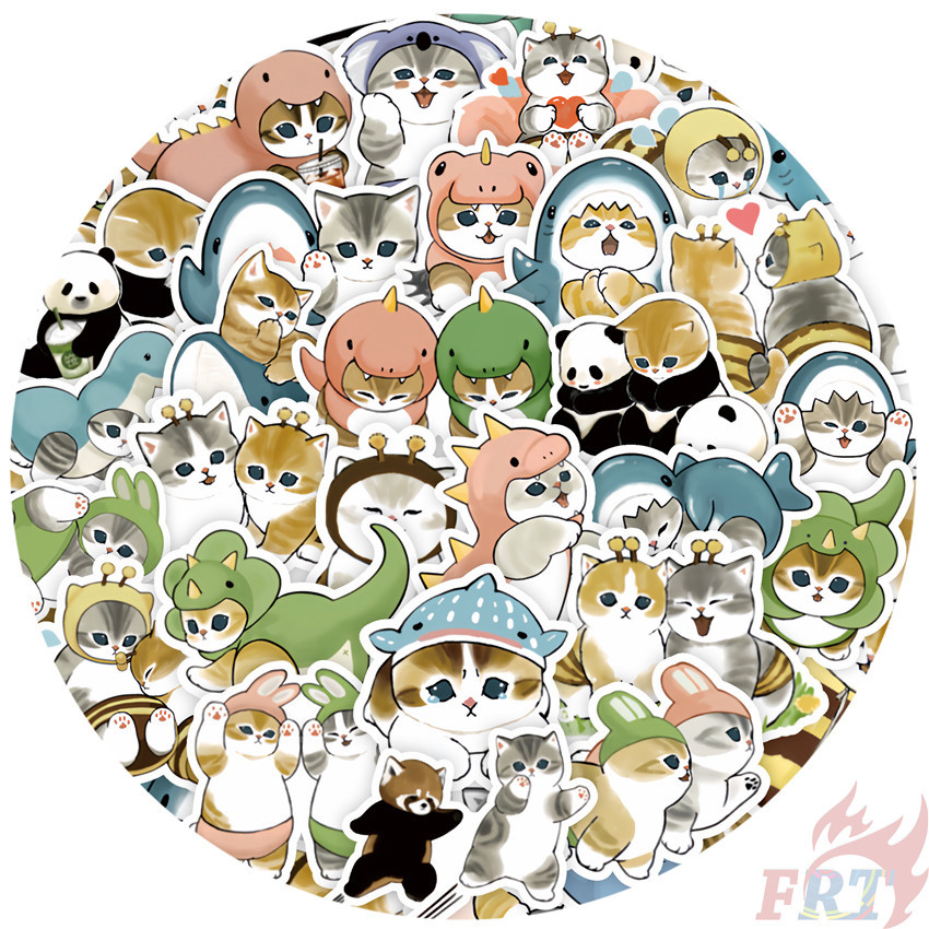 100Pcs/Set Q Kittens Series 01 Cosplay Art Stickers Fashion DIY Doodle ...