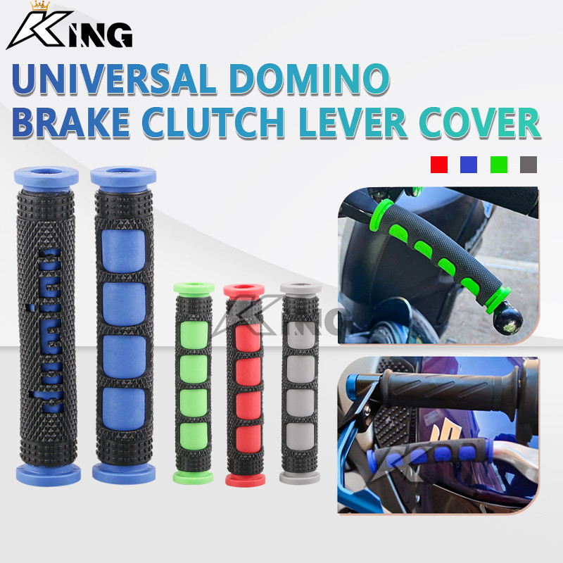 DOMINO UNIVERSAL BRAKE CLUTCH LEVER RUBBER HANDLE BAR HORN CORNER GRIPS ...