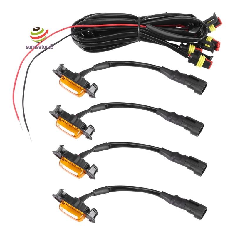 Set Of 4 Grille Amber Led Lights Kit for Grill 20162018 Shopee Malaysia