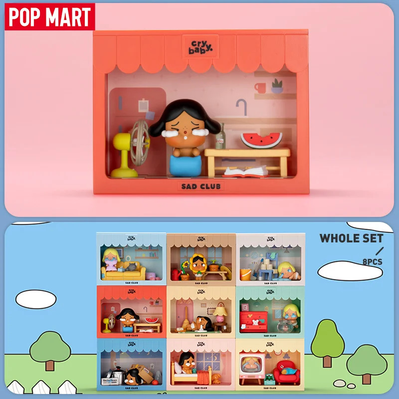 POP MART CRYBABY Sad Club Series Scene Sets by Molly Action Figures
