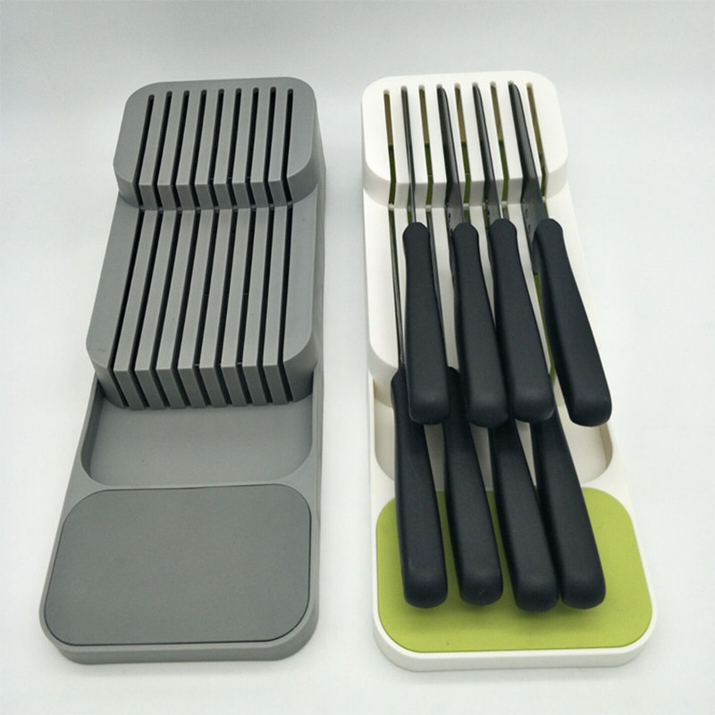 CHEAPEST Drawer Store Knife Organiser Tray Plastic Knife Holder Knives ...