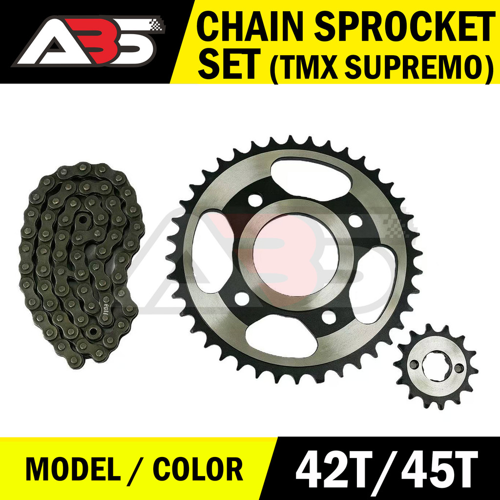 SPROCKET AND CHAIN SET TMX SUPREMO HEAVY DUTY ( 428H/42T/14T )( 428H ...