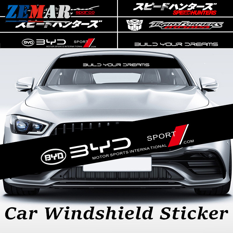 BYD Car Front Rear Window Sticker Car Windshield Decal Waterproof ...