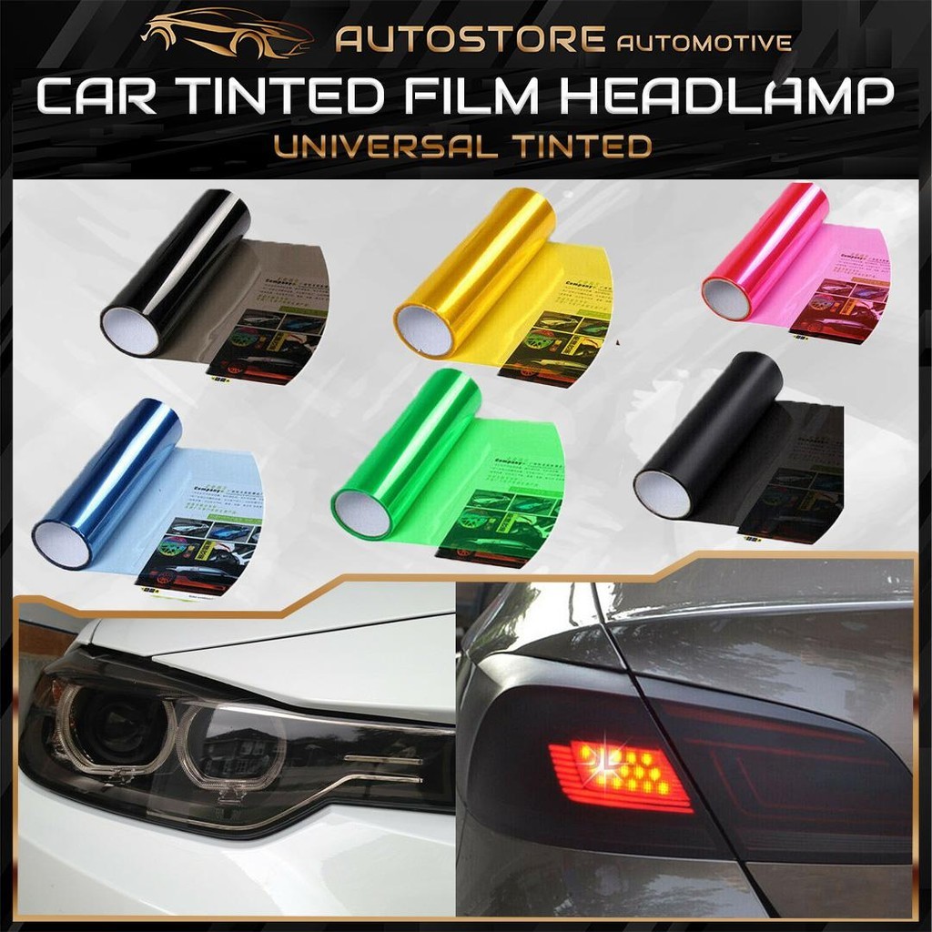 1Meter x 30cm Car Tinted Film Headlamp Headlight Fog light Tail Light ...