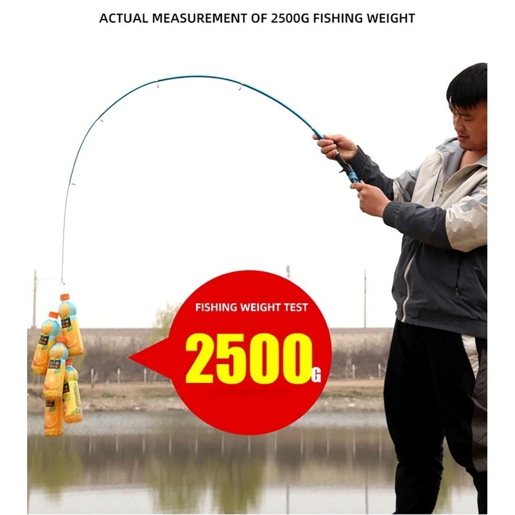 Lure Fishing Rod 1.3m/1.5M/1.8M Telescopic Spinning/Casting Carbon ...