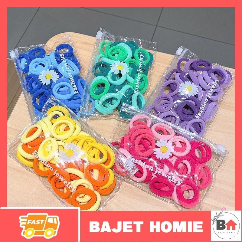 (50pcs/ Bag) Children Tie Hair Getah Rambut Korean ins Baby Rainbow ...