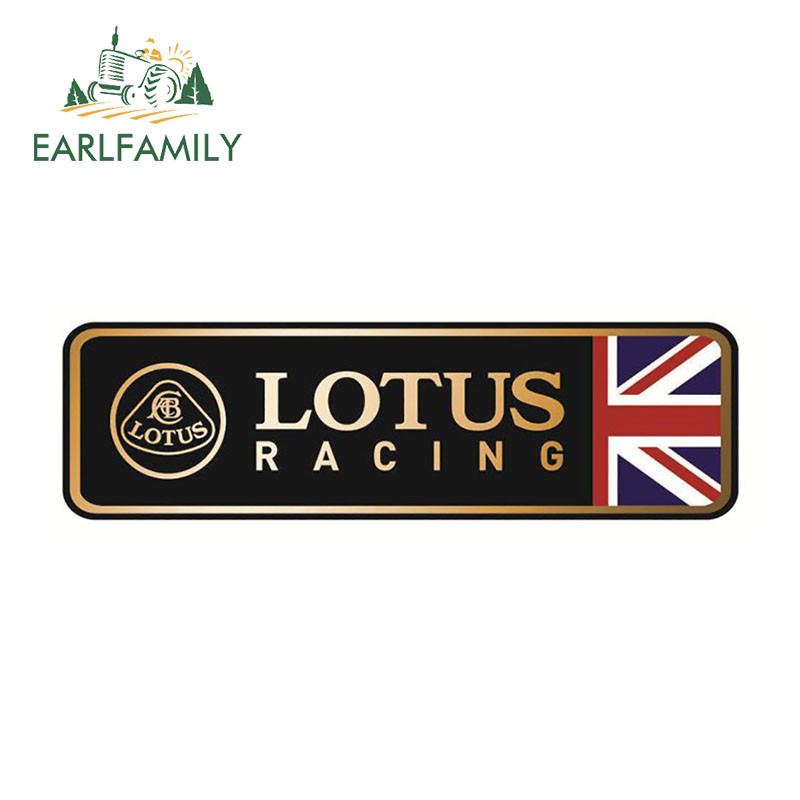 EARLFAMILY 15cm x 4.4cm LOTUS RACING Car Sticker Funny Caravan Rear ...