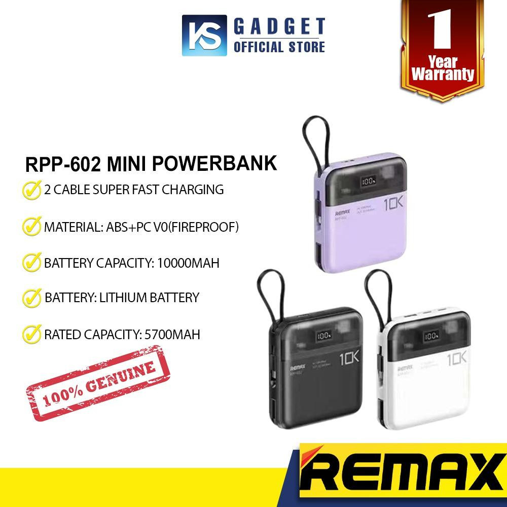 Remax RPP-602 10000mAh RPP-603 20000mAh Built In Cable Mini Power Bank ...