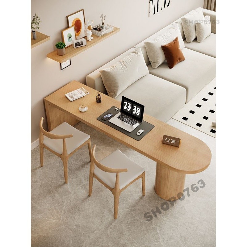 Solid wood living room desk bar table, workbench, study table, bar ...