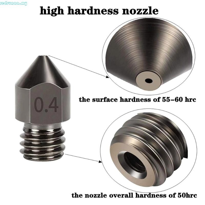redsunaa 2PCS MK8 MK7 Nozzles M6 Thread Extruder for 1 75mm Filament 3D ...