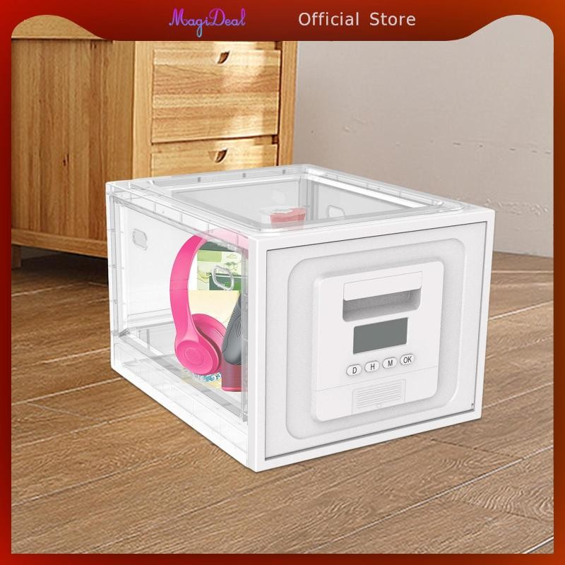MagiDeal Lockable Storage Container Timer Lock Box Tablet Locked Box ...