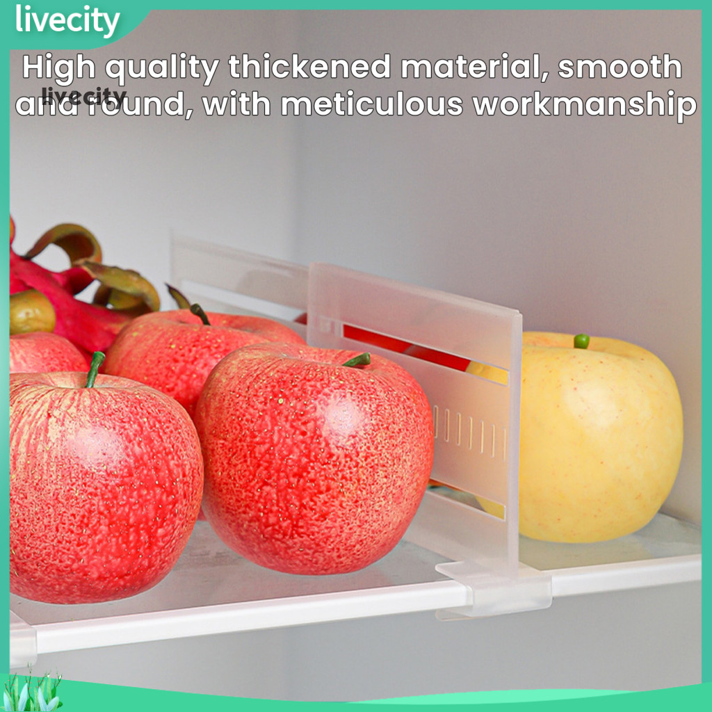 livecity| Adjustable Compartment Separator Fridge Organizer Shelf ...