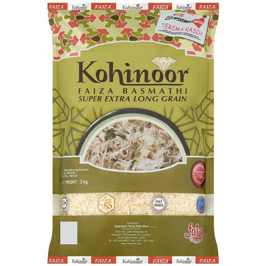 FAIZA KOHINOOR Basmathi Rice 2KG – Premium Long Grain Biryani Rice ...