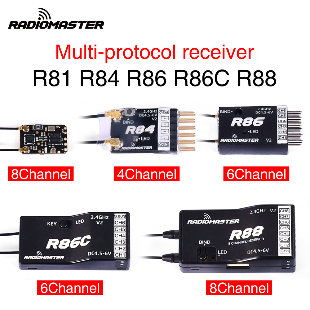 RadioMaster R81 R84 R86 R86C R88 V2 2.4G Nano Receiver Compatible FrSky ...