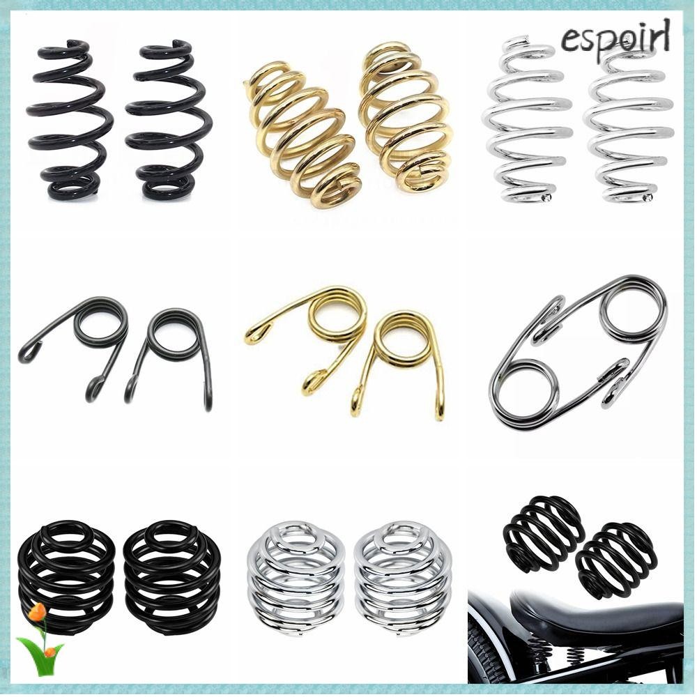 ESPOIR Motorcycle Seat Springs, Silver Gold Black Repair Driver Cushion ...