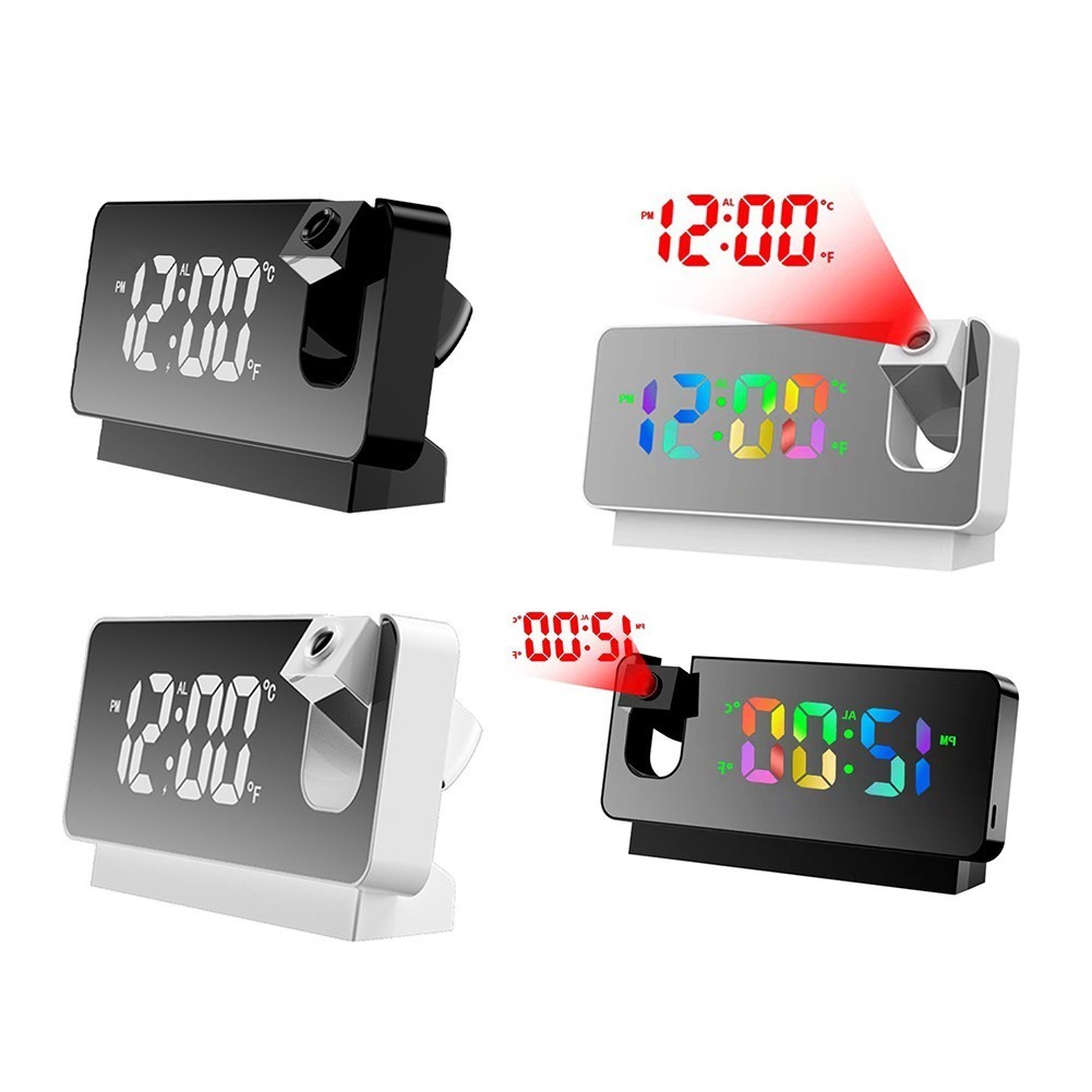 [GO]Projection Clock LED Digital Display Screen Mirror Clock Projection ...