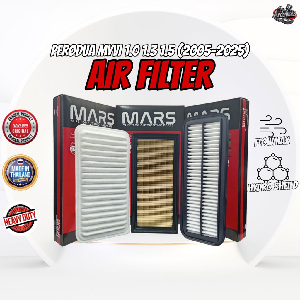MARS AIR FILTER - PERODUA MYVI 1.0 1.3 1.5 2005-2025 | Shopee Malaysia