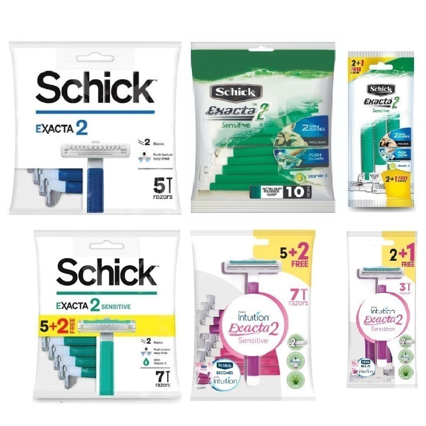 Schick Exacta 2 Disposable Razor / Sensitive / Xtreme / Intuition ...