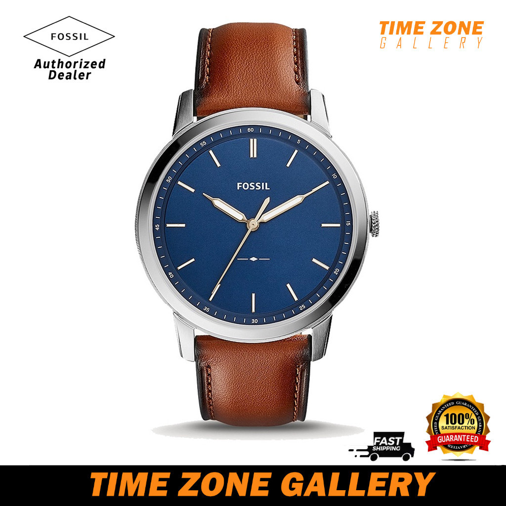 Fossil The Minimalist Slim Three-Hand Light Brown Leather Men Watch ...