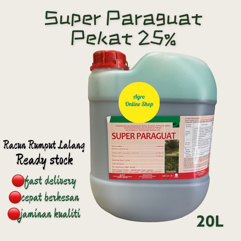 20L Racun Sentuh 25% Rumput Lalang Rumpai Sambau Degil/RACUN CEPAT MATI ...