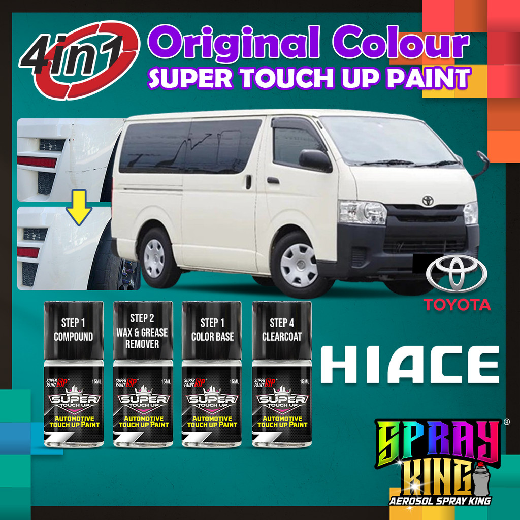 Toyota Hiace Original Touch Up Paint 4 IN 1 Combo Set DIY Scratch Calar