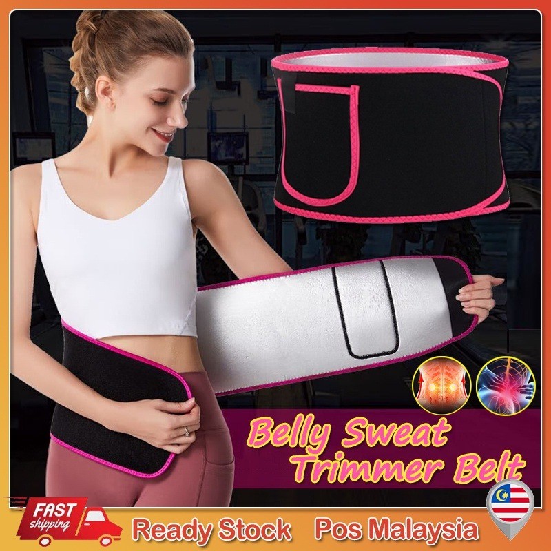 Unisex Waist Trimmer Silver Ion Weight Loss Slimming Belt Fat Burning Hot Sweat Waist Trainer Belt Body Shaper Shopee Malaysia