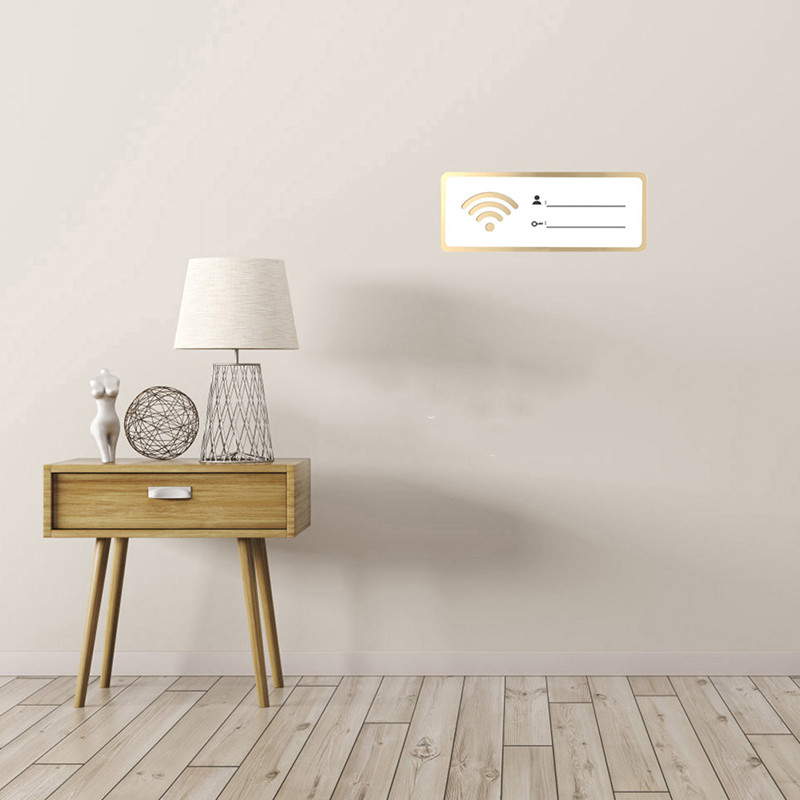 BlingFlash Wifi Sign Password Wall Plaque Acrylic Wireless Network ...