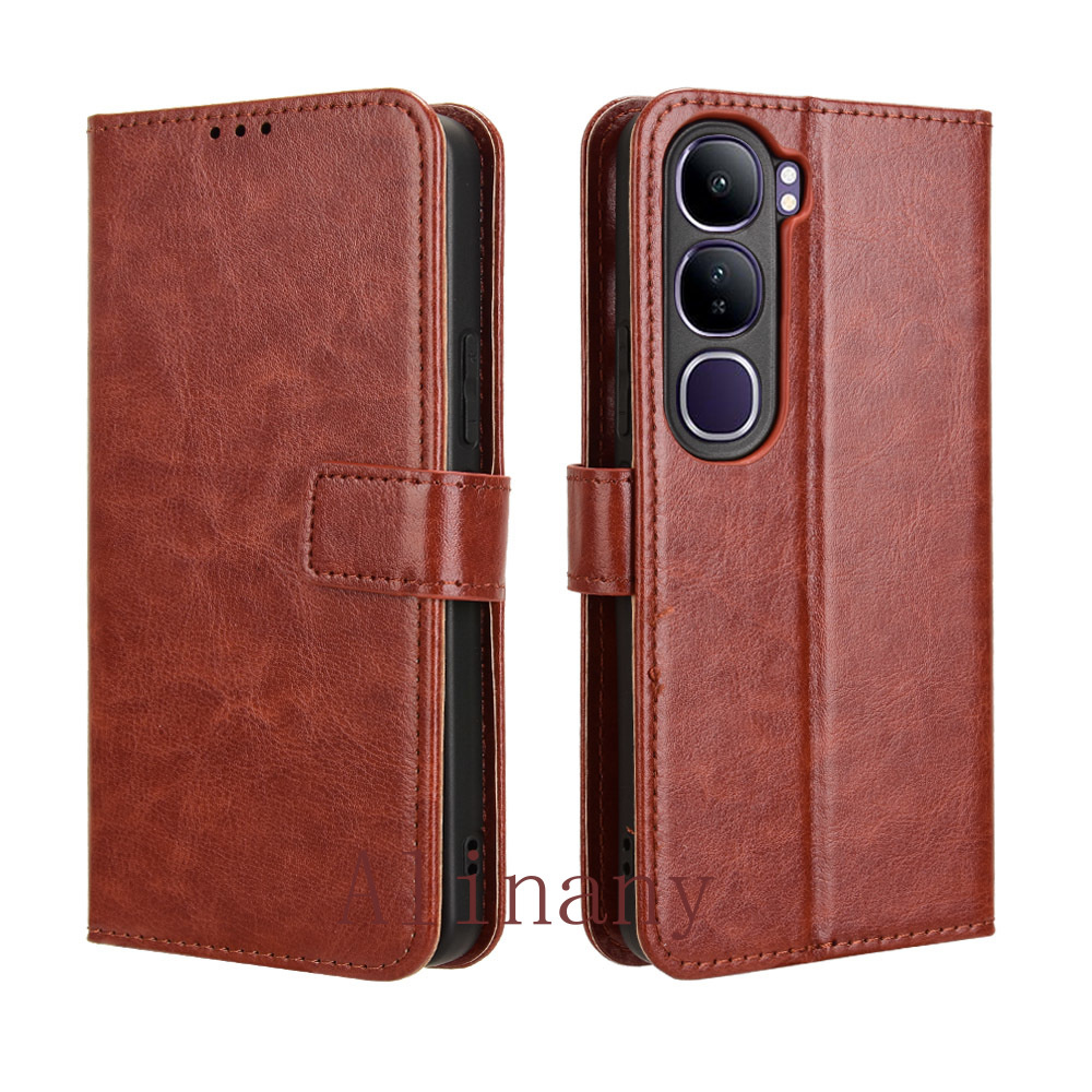 For Vivo V40 Lite Case Wallet PU Leather Back Cover Casing For Vivo V40Lite  Phone Case Flip