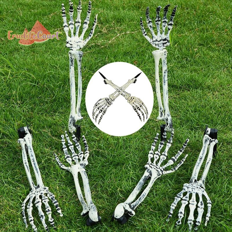 [ECM] 1pair Halloween Scary Props Model Plastic Skeleton Hands ...