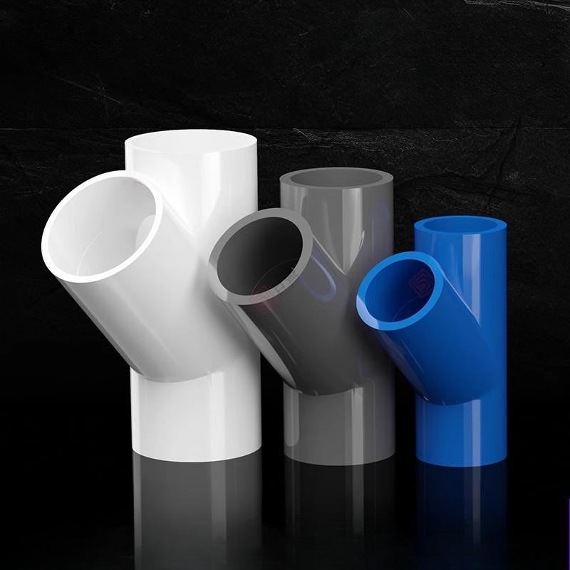 PVC 45° Y-Tee Fitting for Water Pipe High Quality Durable Slant Three ...