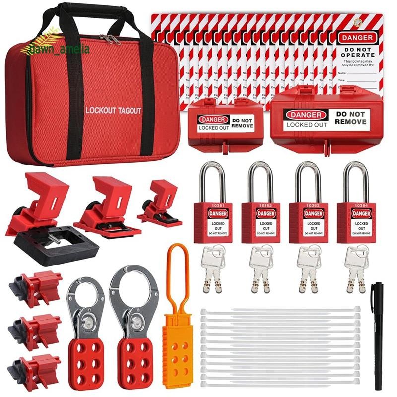 Lockout Tagout Kit, Electrical Lockout Tagout Kit, 4 Keyed Different ...