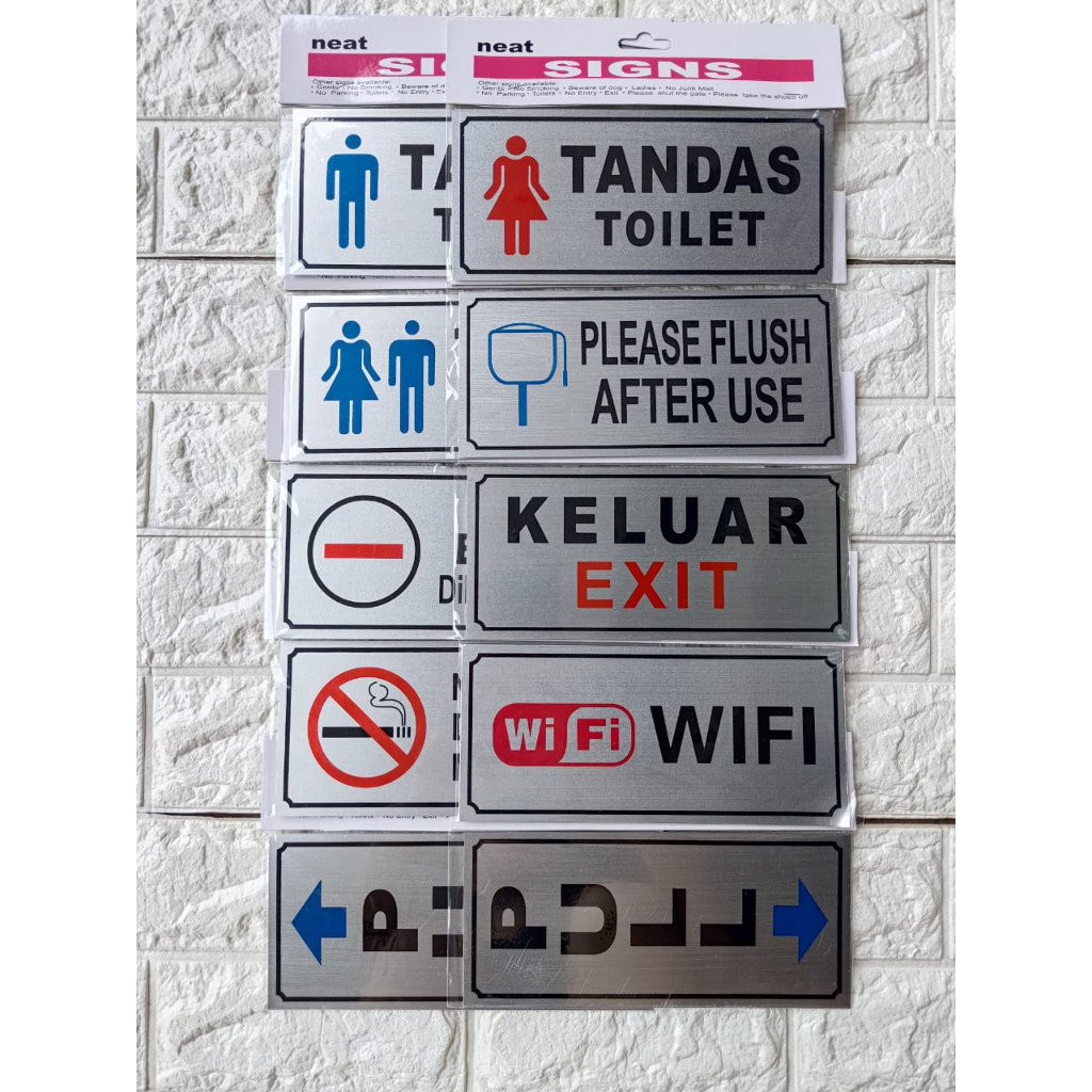 Stok Sedia Papan Tanda Aluminium / Aluminum Sign Board Elegant and ...