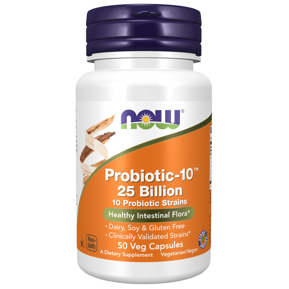 NOW Supplements, Probiotic-10™, 25 Billion, with 10 Probiotic Strains ...