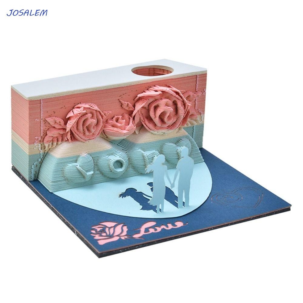 JOSALEM Diy Memo Note Paper, Post Memos Message Paper 3D Carving Sticky ...