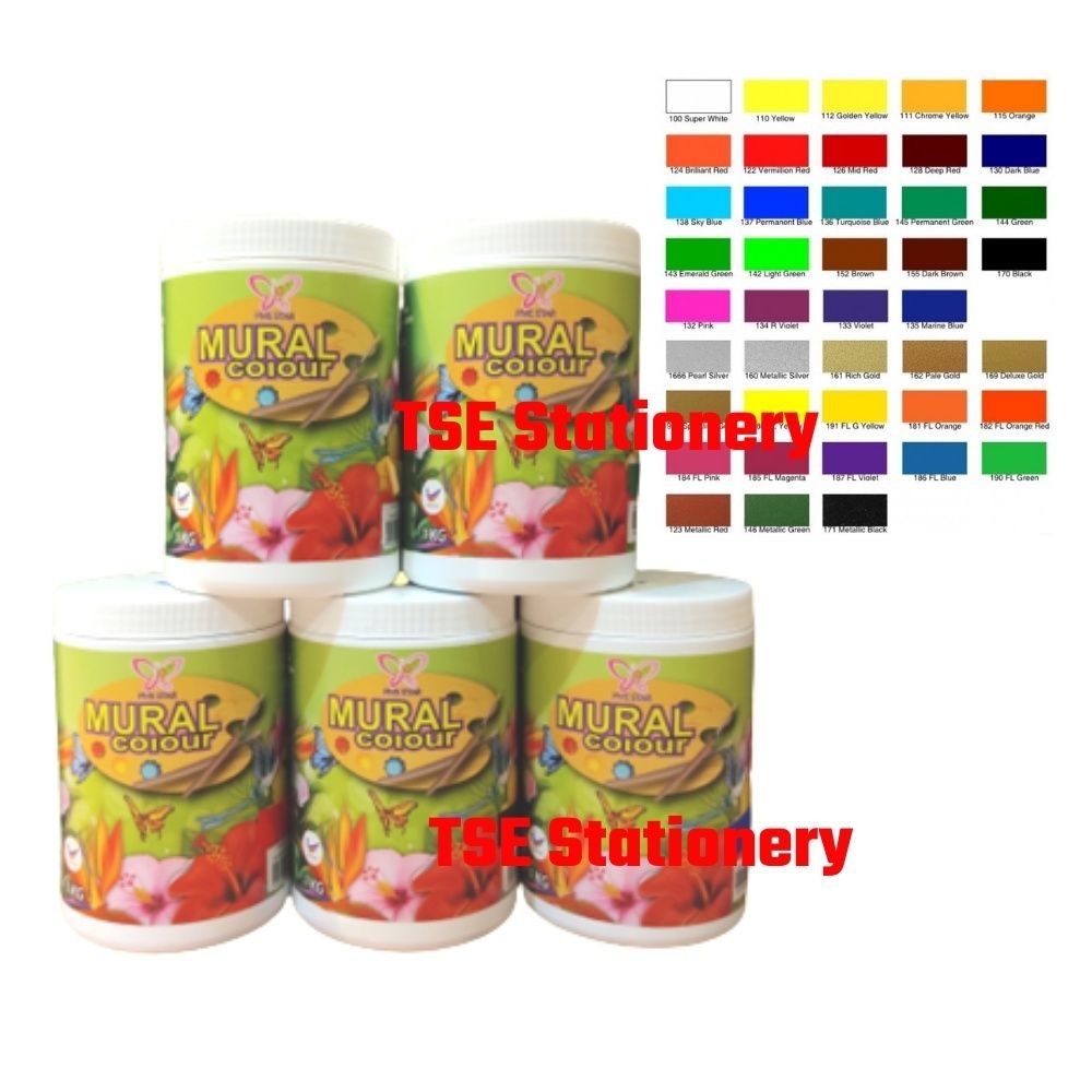 GF Mural Colour Paint 1 kg Poster Colour 1 Kg 5star Pelaka Colours