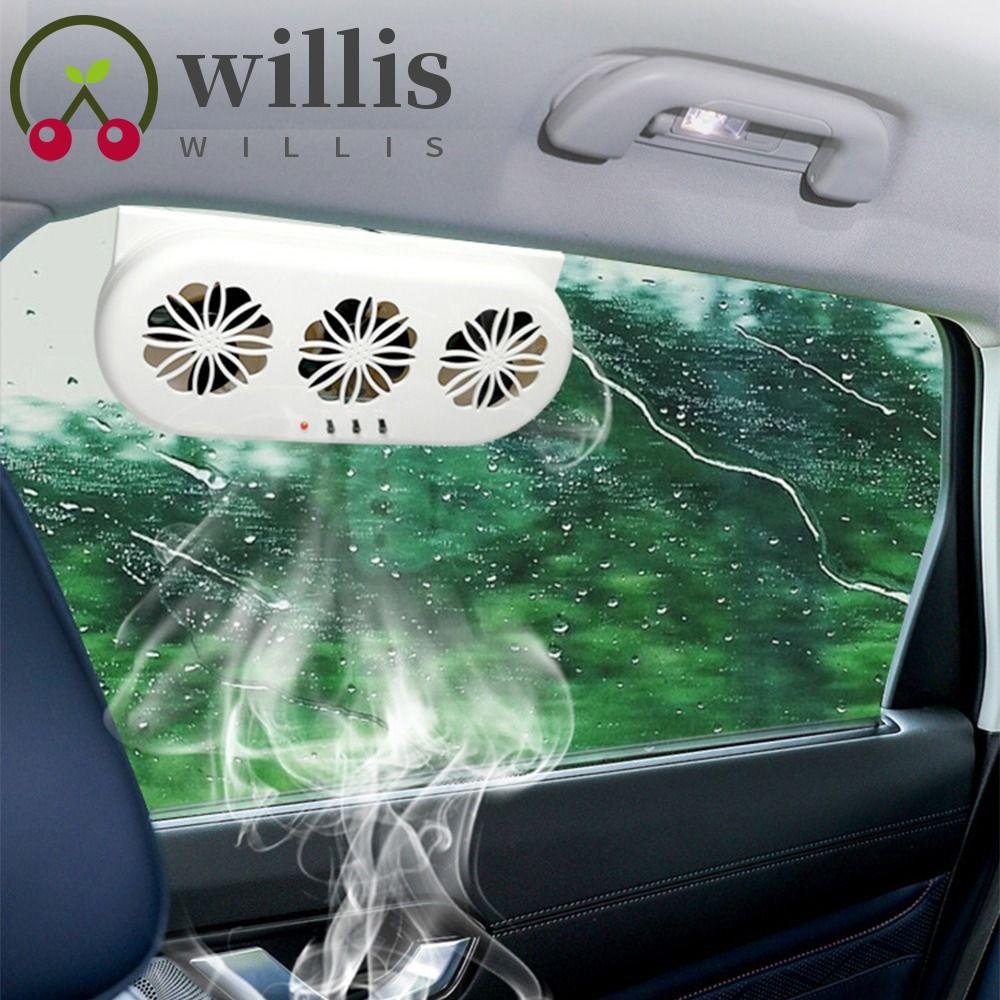 WILLIS Car Radiator Fan, Solar Charging 3 Fan Solar Car Exhaust Fan ...